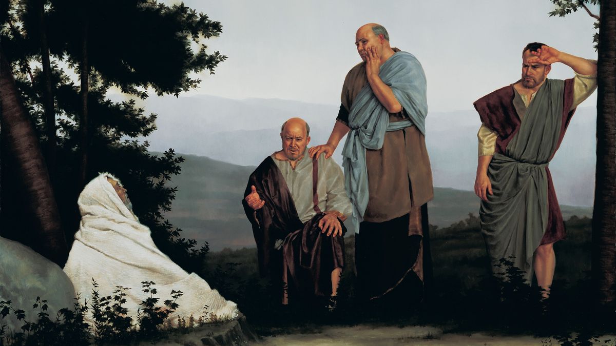 Job seated in ashes